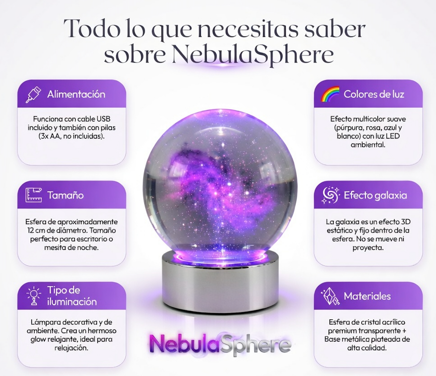 Esfera Galaxia 3D LED